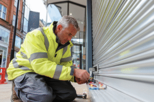 Roller shutter and secure entrance project